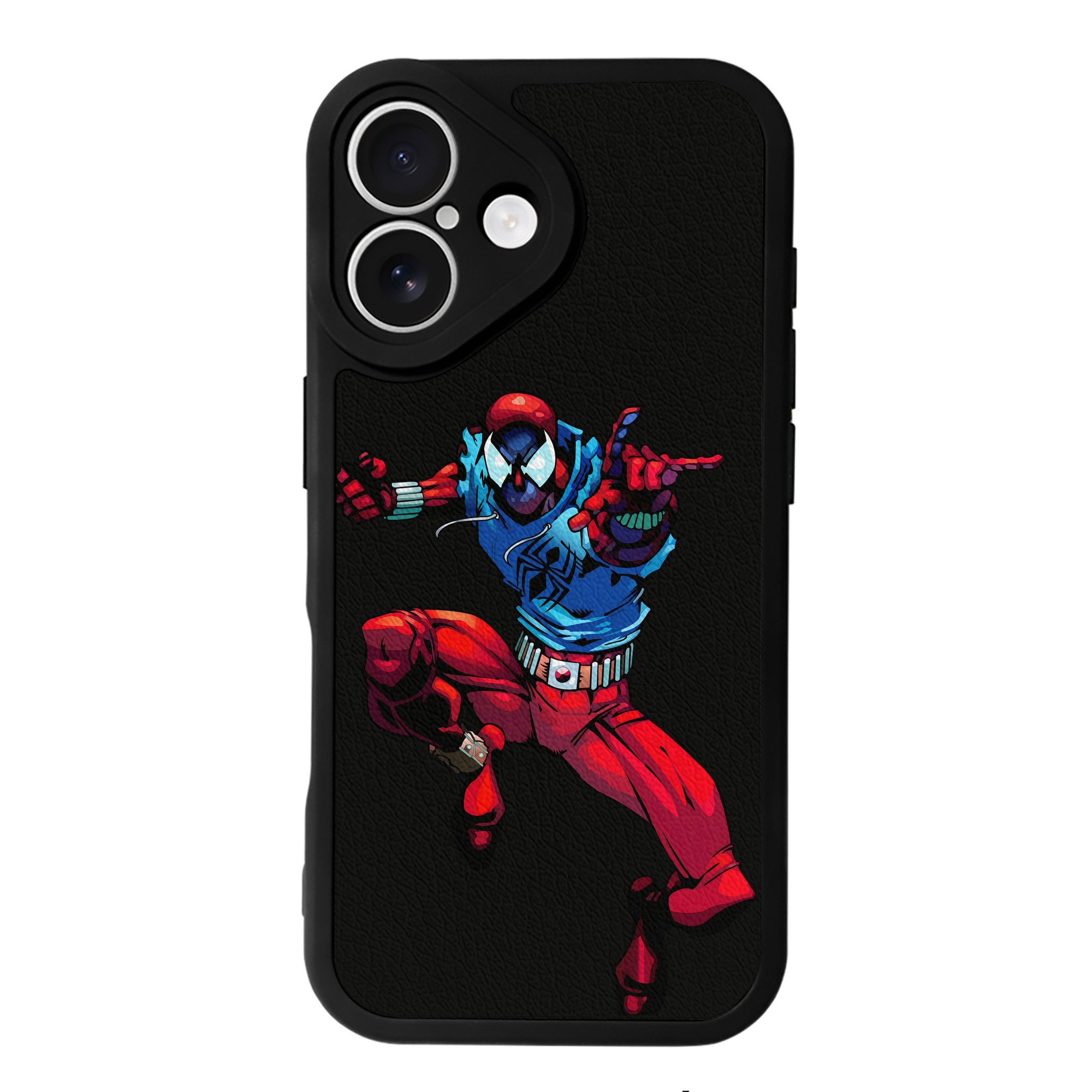Spider Man スパイダーマン 【iPhone 16シリーズ対応】シリコンスマホケース（レザー調） 材質：シリコン